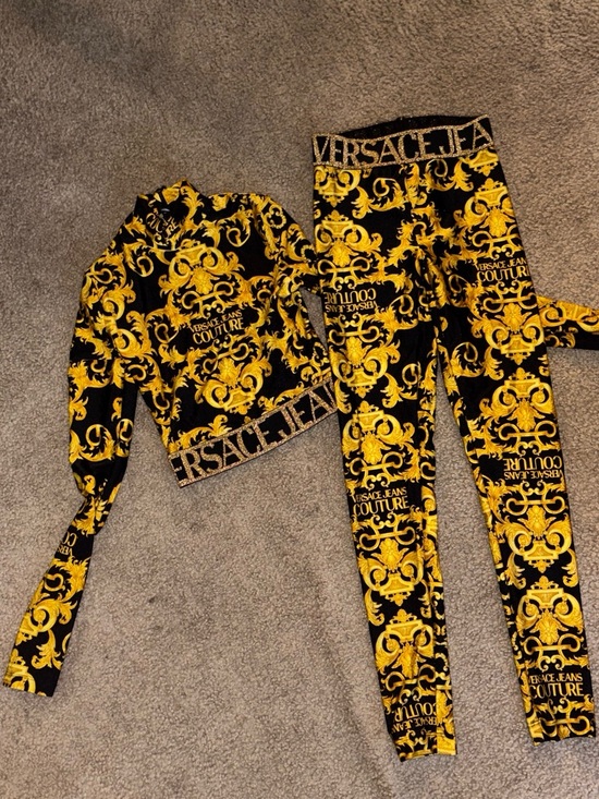 Versace Other - Versace Black and Gold Baroque Two-Piece Set